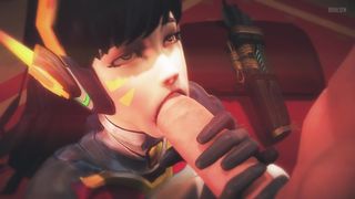 D.Va x Hanzo, Blowjob – Bruh-sfm