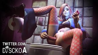 D.va in the club bathroom – DisckoA