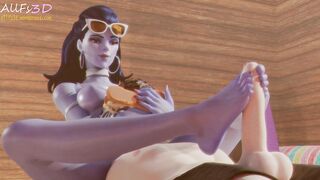 Caught shoe sniffing by Widow part 3 – Allfy3D