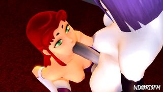 Starfire x Raven Blowjob – Nixorisfm