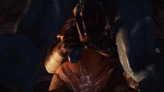 Khajiiti Teen Sucks off Riekling Chief