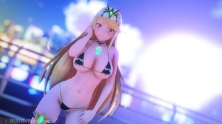 【MMD XENOBLADE】Good-Night Kiss – Mythra Thicc Bikini