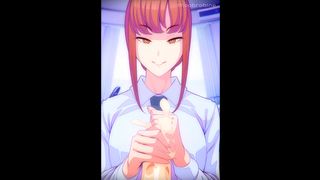 Makima Handjob [Theobrobine]