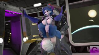 Krystal standing fucked by shark boy