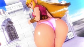 SSBU Zelda big butt hitbox