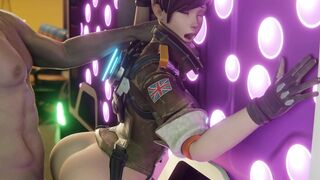 Tracer fucked sexy near the vending machine
