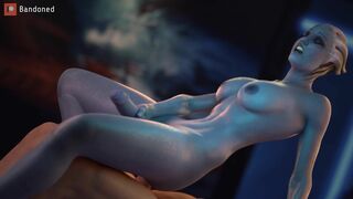 Liara T’soni futanari enjoying cock (Mass Effect)