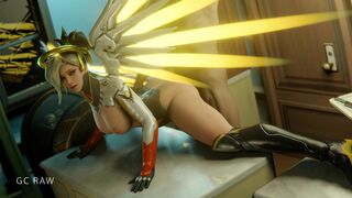 mercy sat on the splits