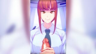 Makima handjob (Sub. Español)