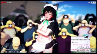 AquiNasMMD Cat Cosplay Exposure Yui 1