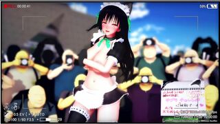 AquiNasMMD Cat Cosplay Exposure Yui 2