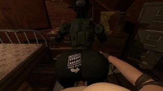 Your personal Assaultron takes good care of you