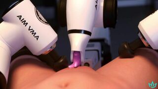 Mercy fucked by dominant AI and made to cum many times