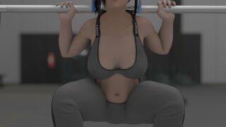 Tifa in the gym 4K 60 FPS