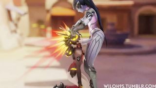 Widowmaker Facefucks Mercy – Wiloh95