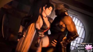 Ryu Fucks Momiji Against the Pillar – Black Spleen Lotus