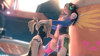 D.Va Facefucks Mercy – Rekin3d