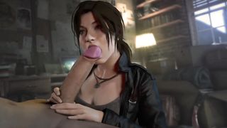 Lara Croft Sucking a Big Cock – Leeterr