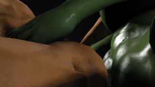 Orcess FUTA x Male Laying Sideways