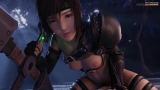 Yuffie Riding [Lazyprocrastinator]