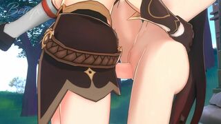 Hu Tao fucked standing up