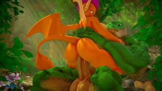 Smolder riding Renekton’s big cock [hooves-art]