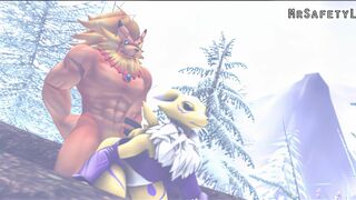 Leomon and Renamon