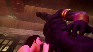 Captured Warrior girl gets face fucked