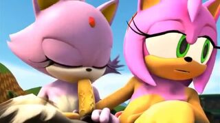 Shadow fucking Amy and Blaze [dradicon]