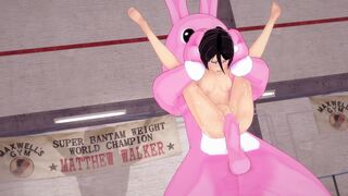 Pink Bunny and Rukia Full Nelson
