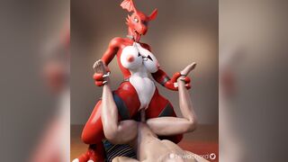 Guilmon Dominating a Human [Lewdchord]