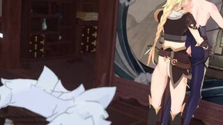 Yelan invites Aether over for tea and gets creampied