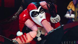 harley quinn enjoying four cocks [White] [LeeteRR]