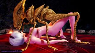 2B fucked by huge ant