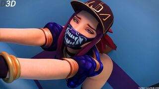[4K] Akali Glory Hole [D3D]