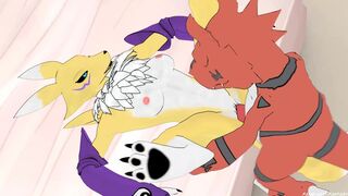 Guilmon fucking Renamon [fang-and-fantasy]