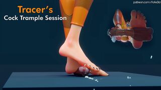 Tracer’s Cock Trample Session