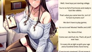 “You got catfished by a horny milf!” Hentai Caption Dub