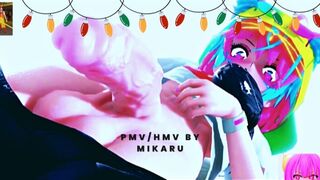 pmv/hmv neko fucking in the couch