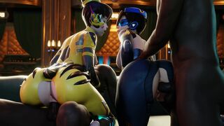 Tracer And D.Va [Blacked][Cadet][SaveAss]
