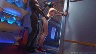 Kiriko’s pumping heals Naked (blacked) [Dzooworks]