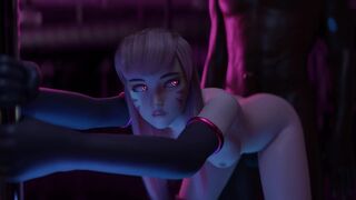 D.va being a BBC slut at the club