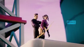 Kate Bishop caught with Hawkeye doing some “bonding partner training.”[Wanksy]