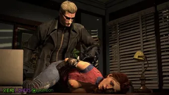 Albert Wesker fucking Meg Thomas in many ways!! (Dead by Daylight x Resident Evil)