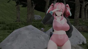 A woman who transplanted to another world is attacked by goblins.