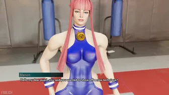 Manon learns of a new grappling technique called the mating press. [Frolich]