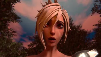 Riven Cowgirl in a forest (topless)