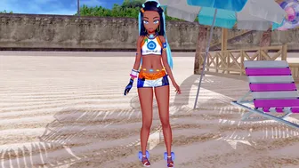 Pokemon Nessa at the beach