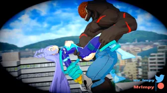 My Hero Academia – Nejire banged high up in the air by a Nomu [MrImpy]