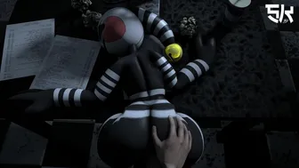 Puppet getting fuck in the security office